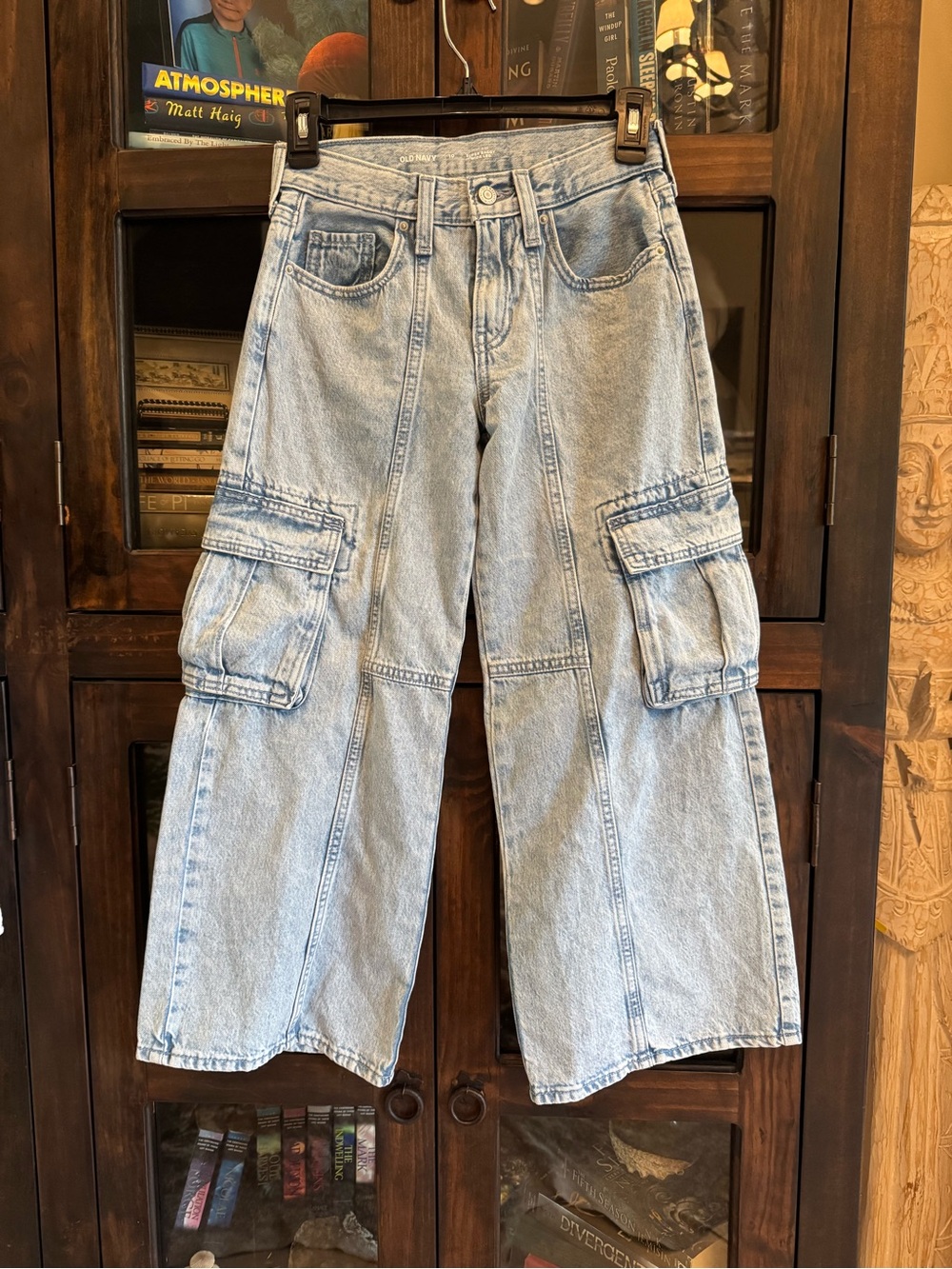 Old Navy Light Wash Denim Cargo Jeans
